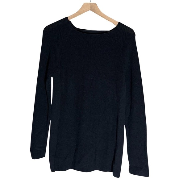 Athleta Black Sweater V Back - Size M - Picture 1 of 6